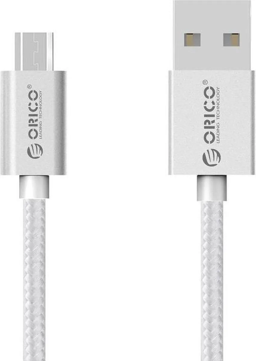 ORICO USB Micro-B naar USB-A Kabel 2.0 - 1m - Zilver