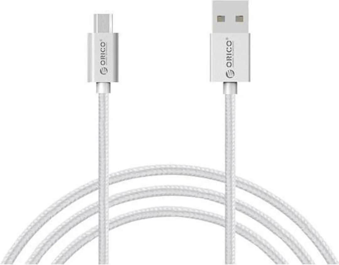 ORICO USB Micro-B naar USB-A Kabel 2.0 - 1m - Zilver
