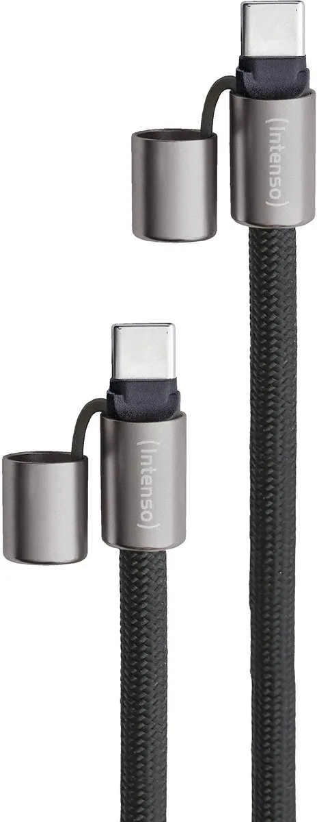 Intenso USB-C naar USB-C Oplaadkabel 60W 1,65m - Zwart