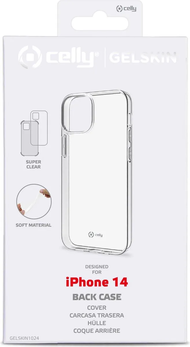 Celly Gelskin Siliconen Hoesje iPhone 14 - Transparant - MPN 8021735196662