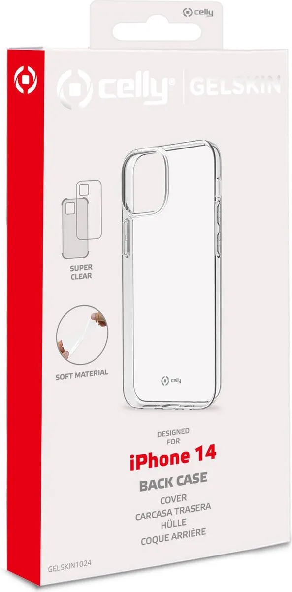 Celly Gelskin Siliconen Hoesje iPhone 14 - Transparant - MPN 8021735196662