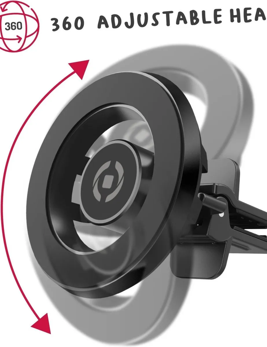 Celly Ghost Mag Pro Magnetische Telefoonhouder - iPhone 12/Pro - Zwart - afbeelding 6 van 6