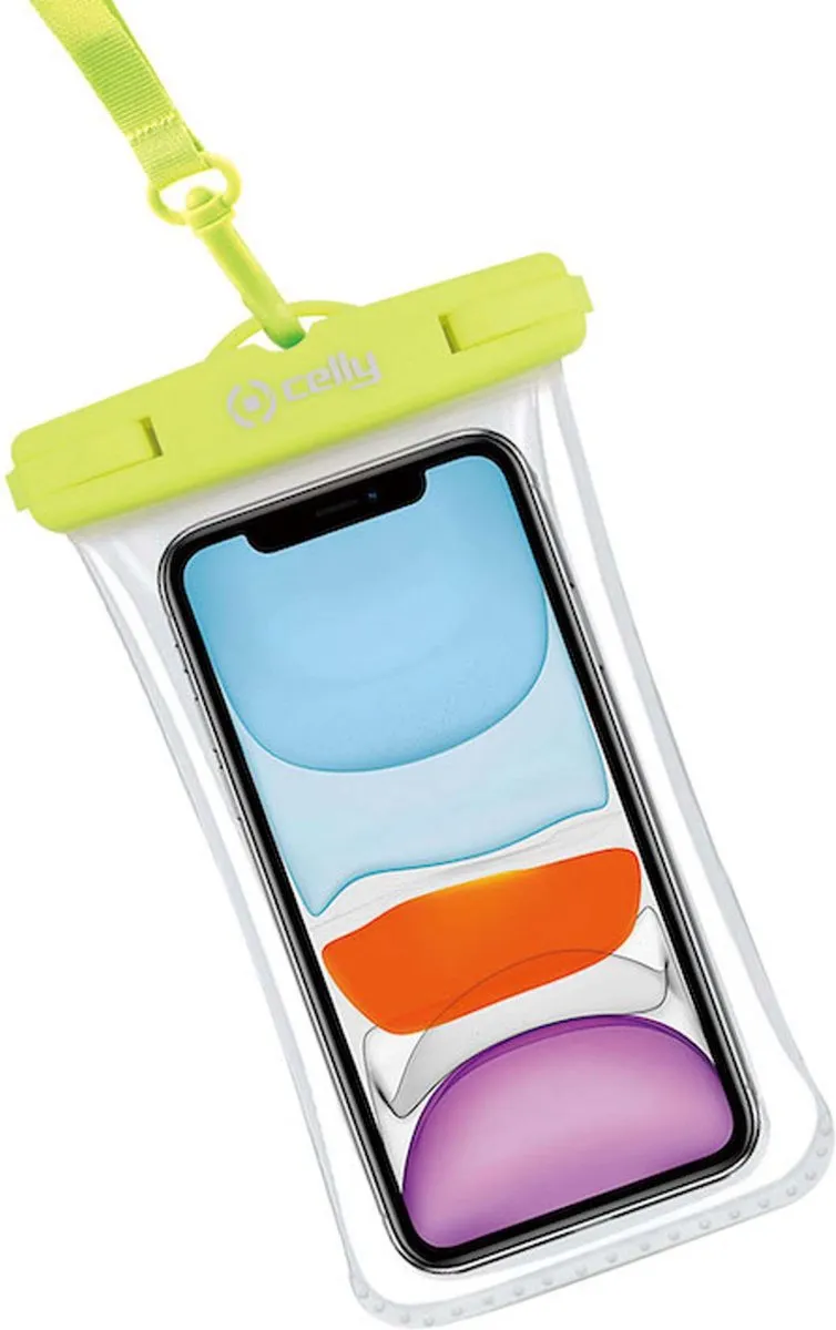 Celly SplashBag Beschermhoes 7 Inch - Geel