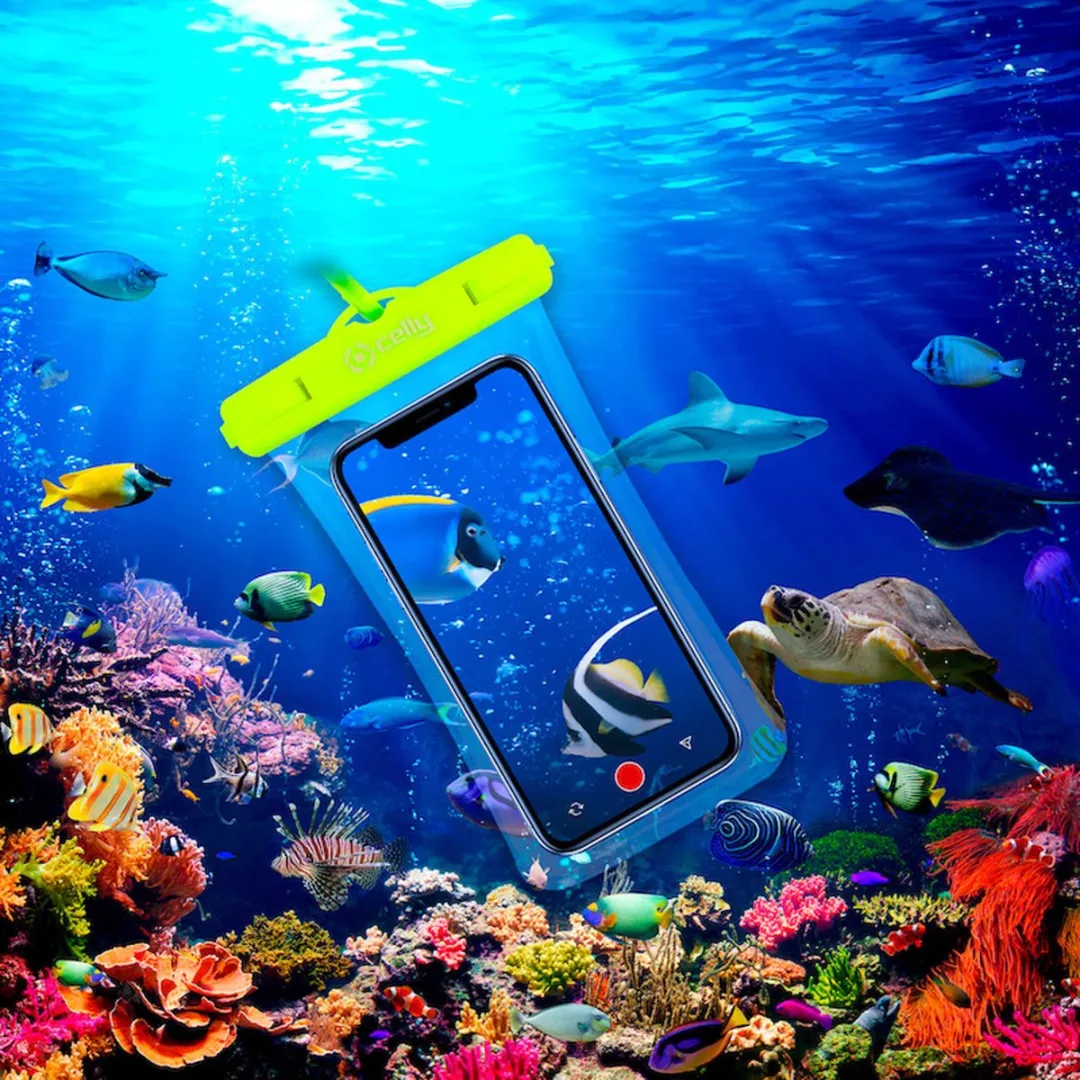 Celly SplashBag Beschermhoes 7 Inch - Geel