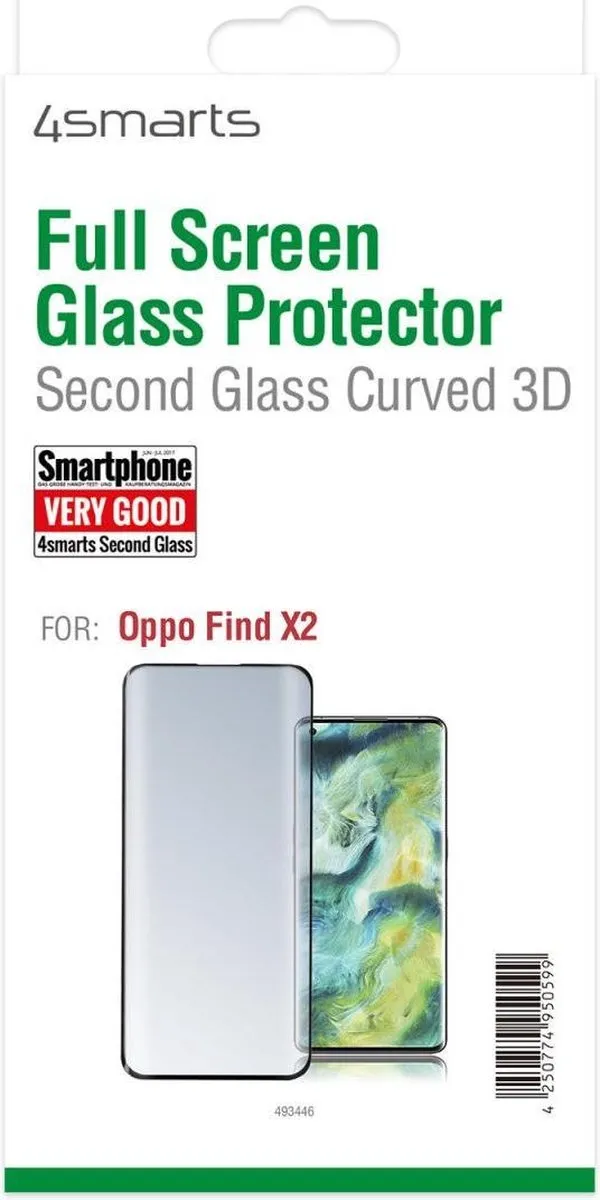 4Smarts Second Glass Curved 3D Screenprotector - Oppo Find X2
