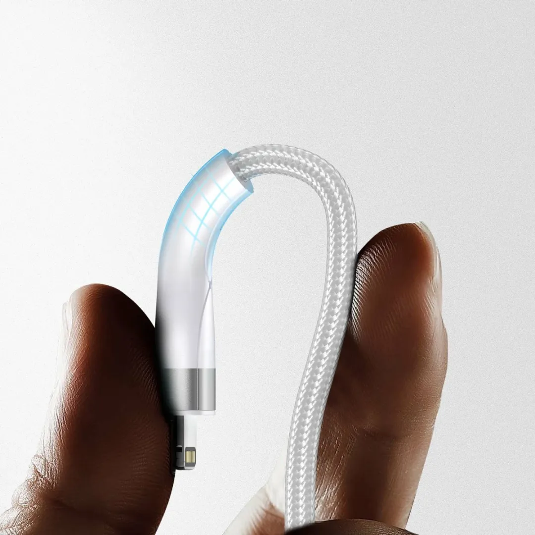 4Smarts 4-in-2 Kabel 1.2M Wit - USB/USB-C naar 2x USB-C/Lightning/Micro USB