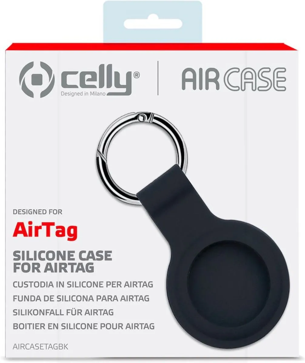 Celly AirTag Hoesje - Zwart - afbeelding 4 van 4