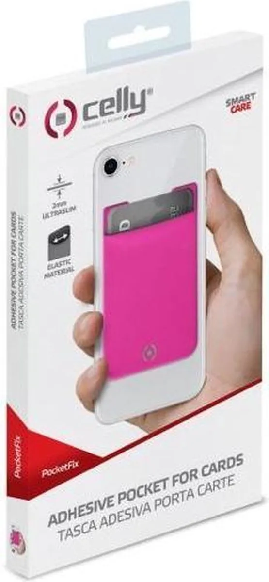 Celly Zelfklevende Kaarthouder Roze - 8021735742074