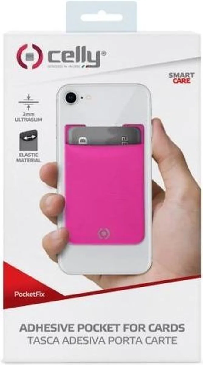 Celly Zelfklevende Kaarthouder Roze - 8021735742074