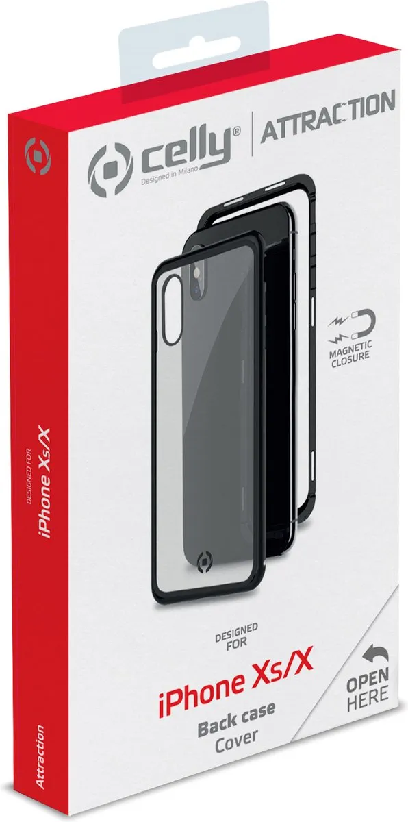 Celly iPhone X/XS Telefoonhoes ATTRACTION900BK - Zwart