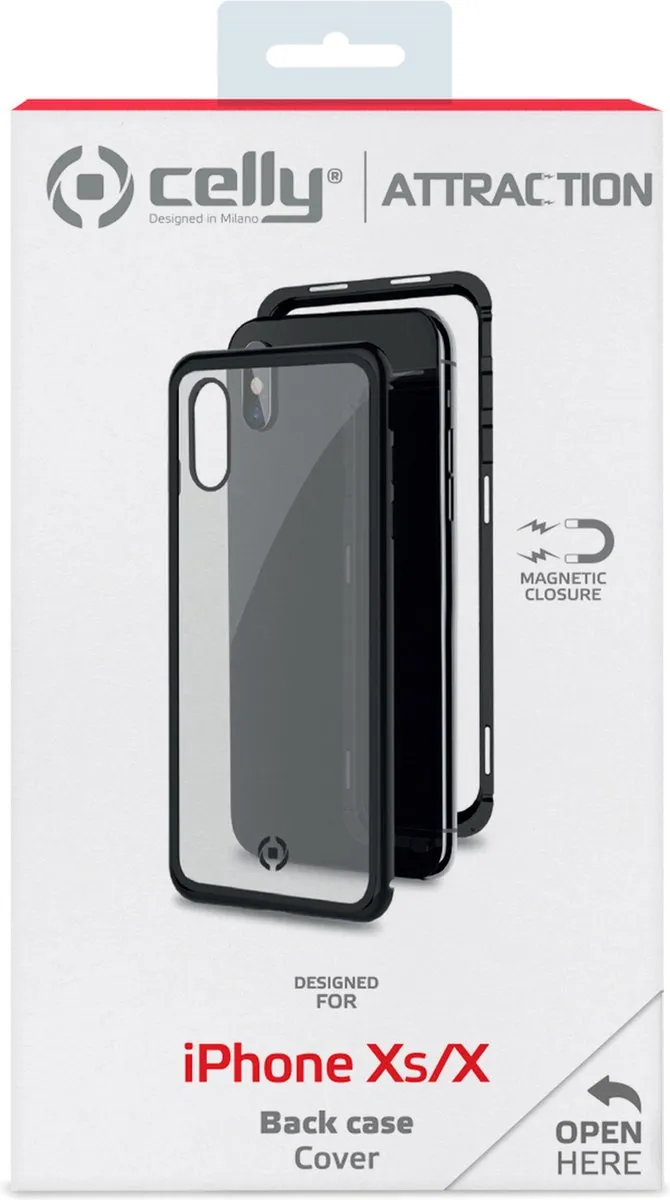 Celly iPhone X/XS Telefoonhoes ATTRACTION900BK - Zwart