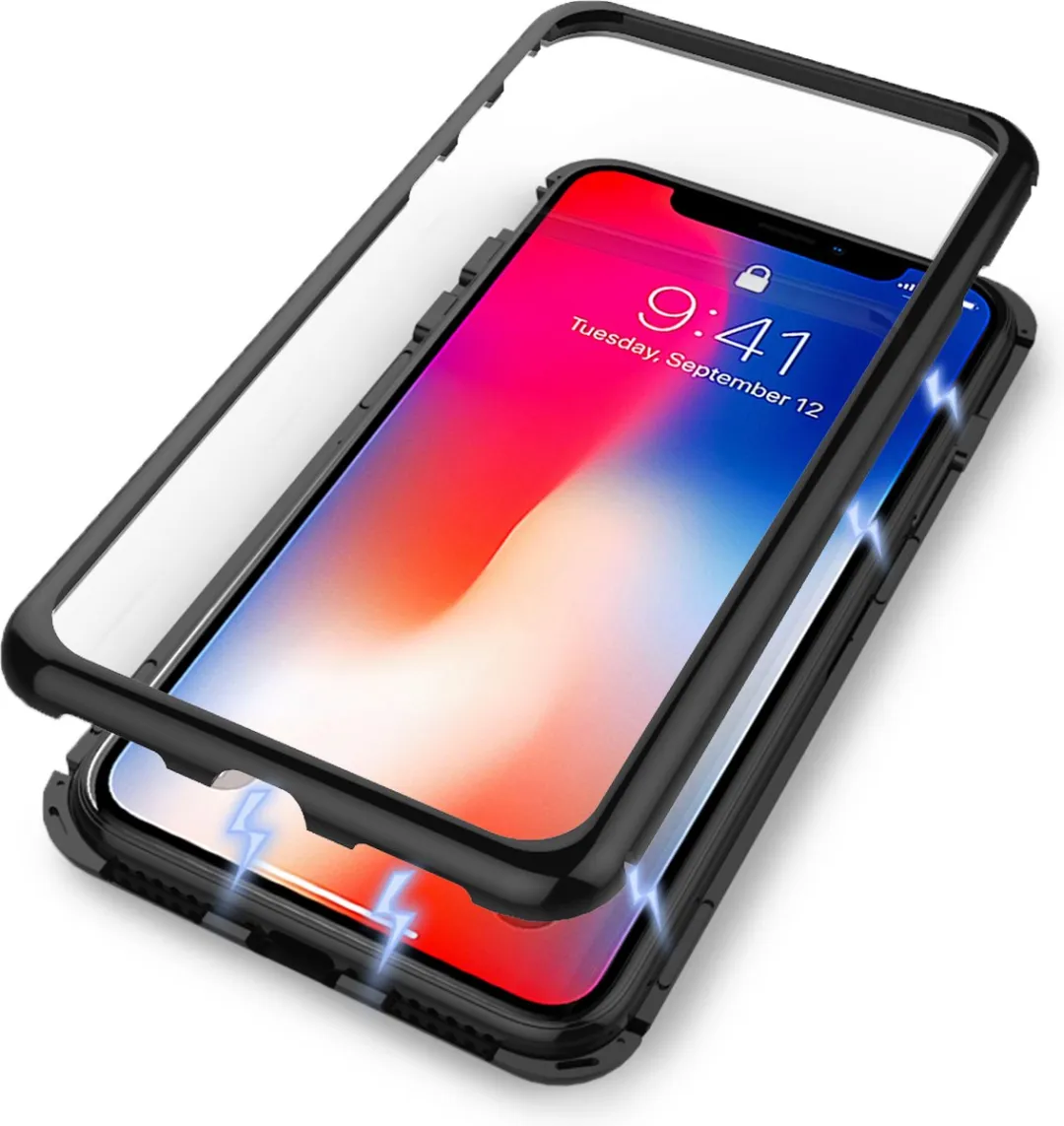 Celly iPhone X/XS Telefoonhoes ATTRACTION900BK - Zwart