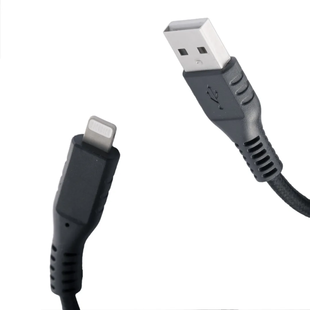 Celly Black Label USB-A naar Lightning 2m - Zwart
