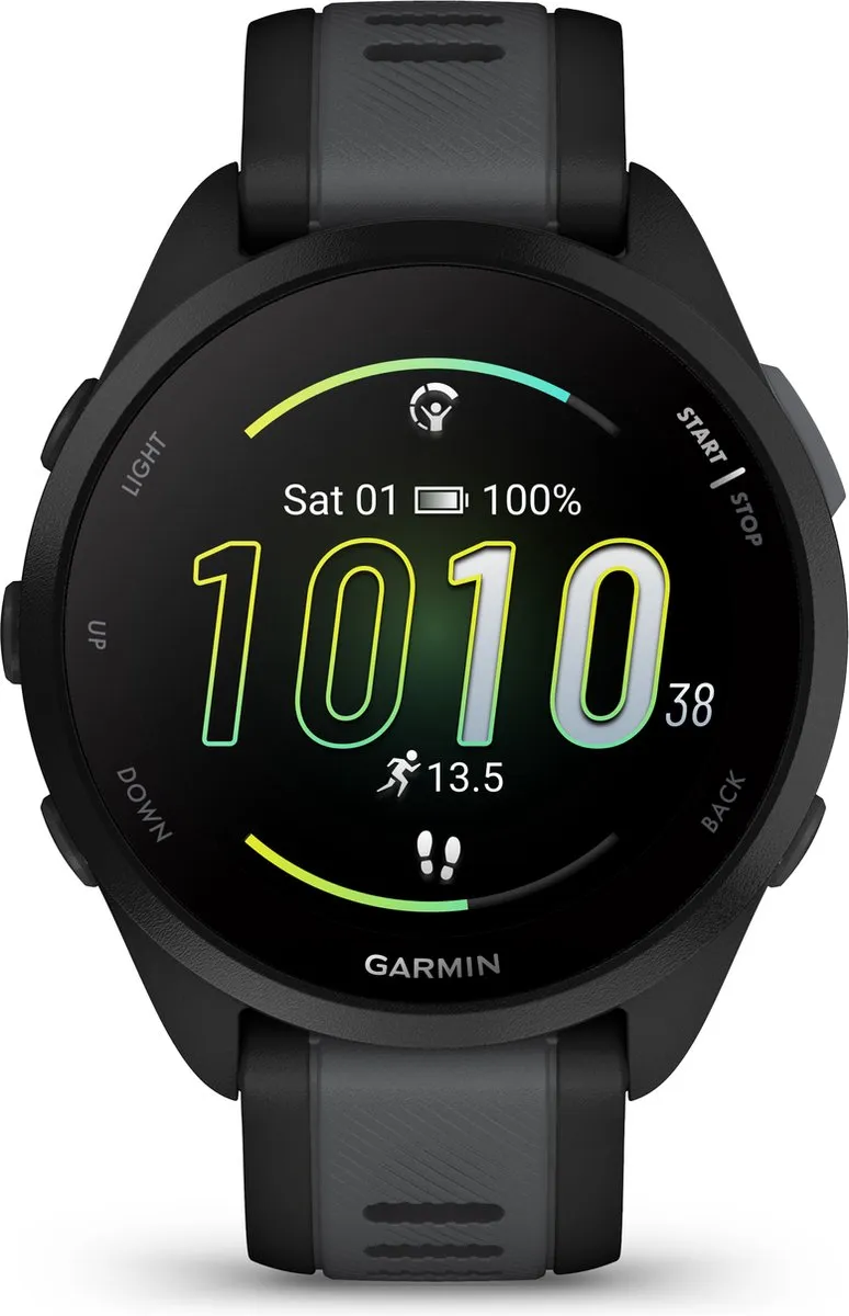Garmin Forerunner 165 Hardloophorloge - 43mm - Zwart/Grijs