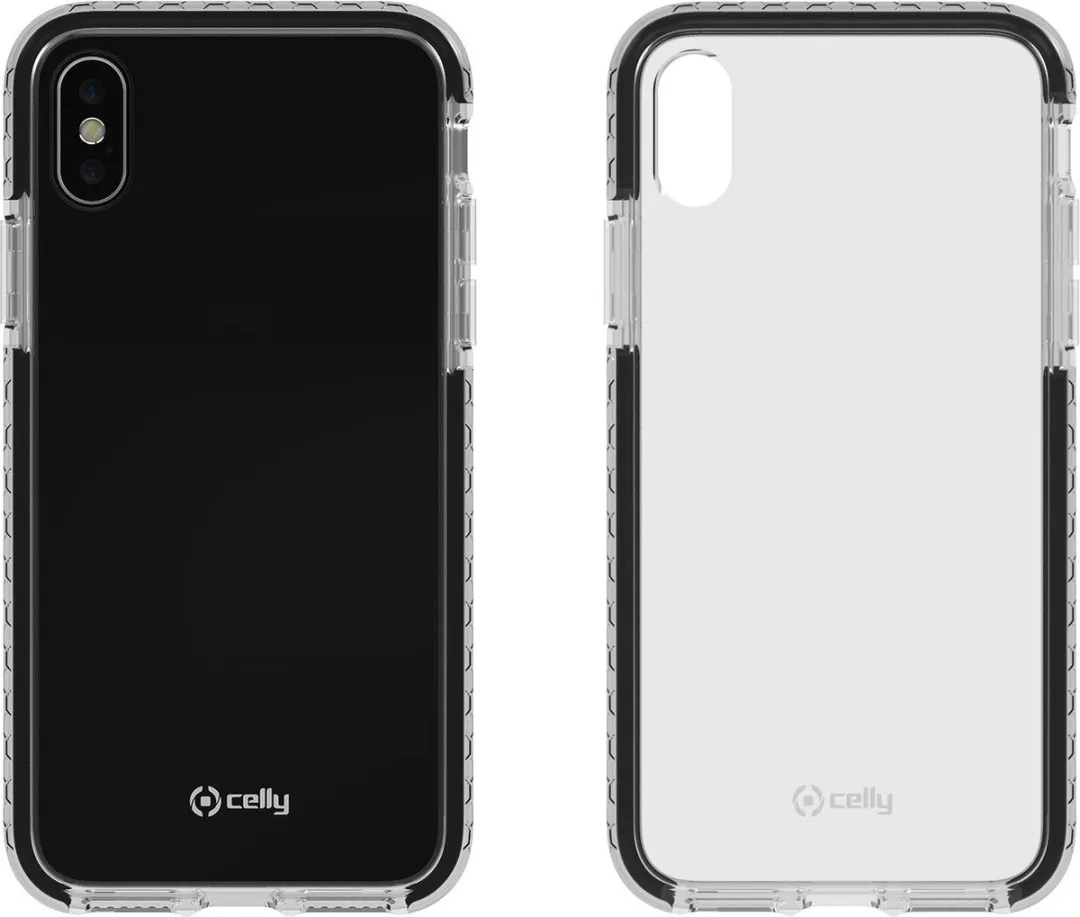 Celly HexaGon Back Cover iPhone X/XS HEXAGON900BK - Zwart