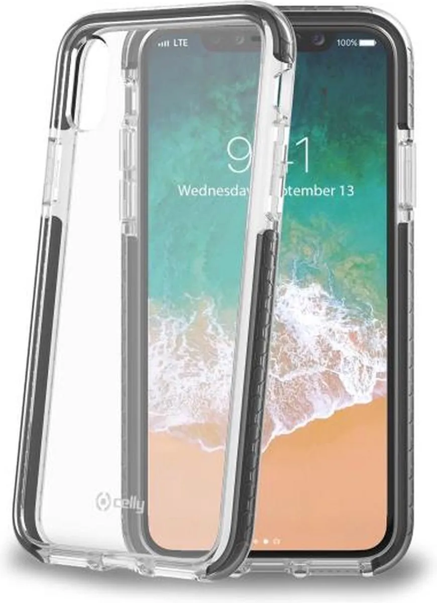 Celly HexaGon Back Cover iPhone X/XS HEXAGON900BK - Zwart
