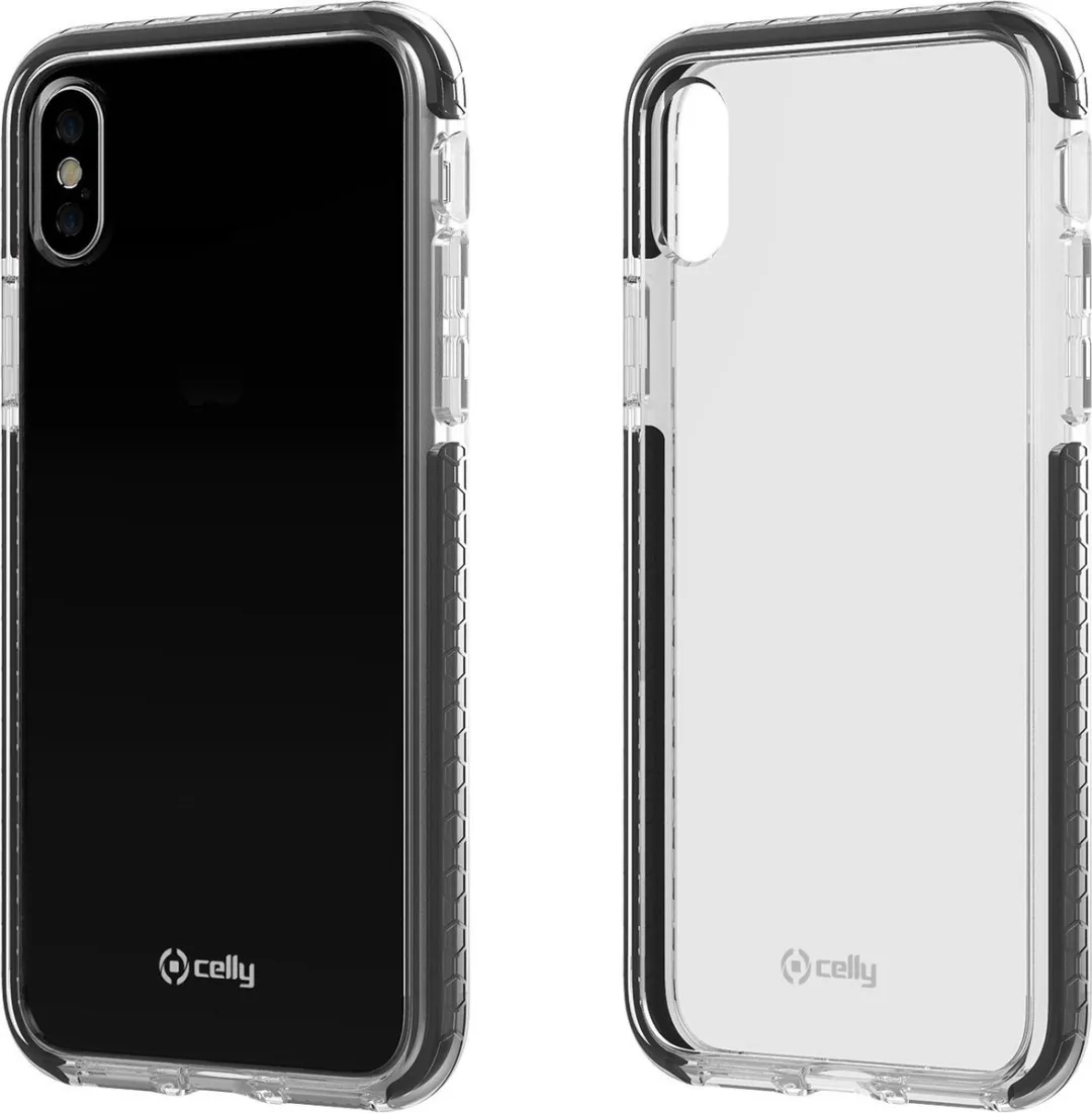 Celly HexaGon Back Cover iPhone X/XS HEXAGON900BK - Zwart