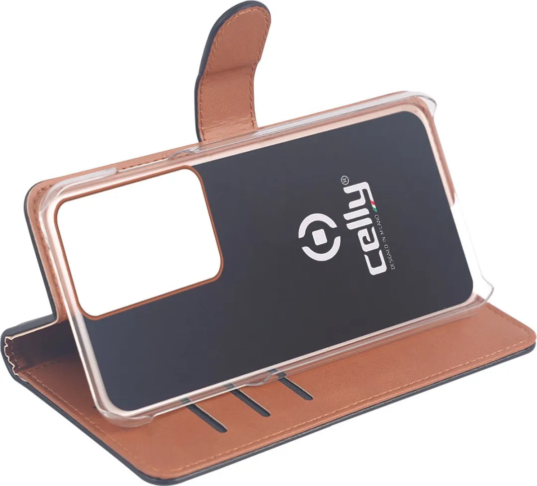 Celly Wally Bookcase Hoesje Samsung Galaxy S20 Ultra - Kunstleer - 3 Pasjes - Zwart