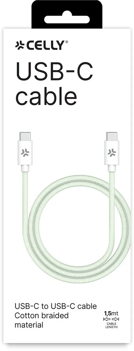 Celly USB-C naar USB-C Kabel 100W