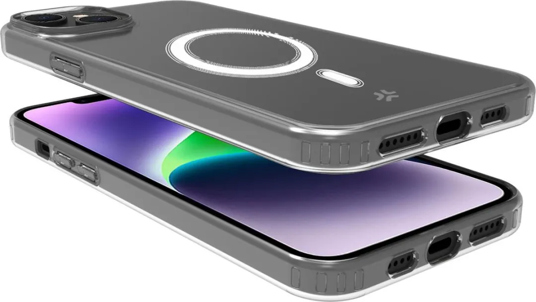 Celly Gelskin Siliconen Hoesje iPhone 14 Plus - Transparant - Magsafe