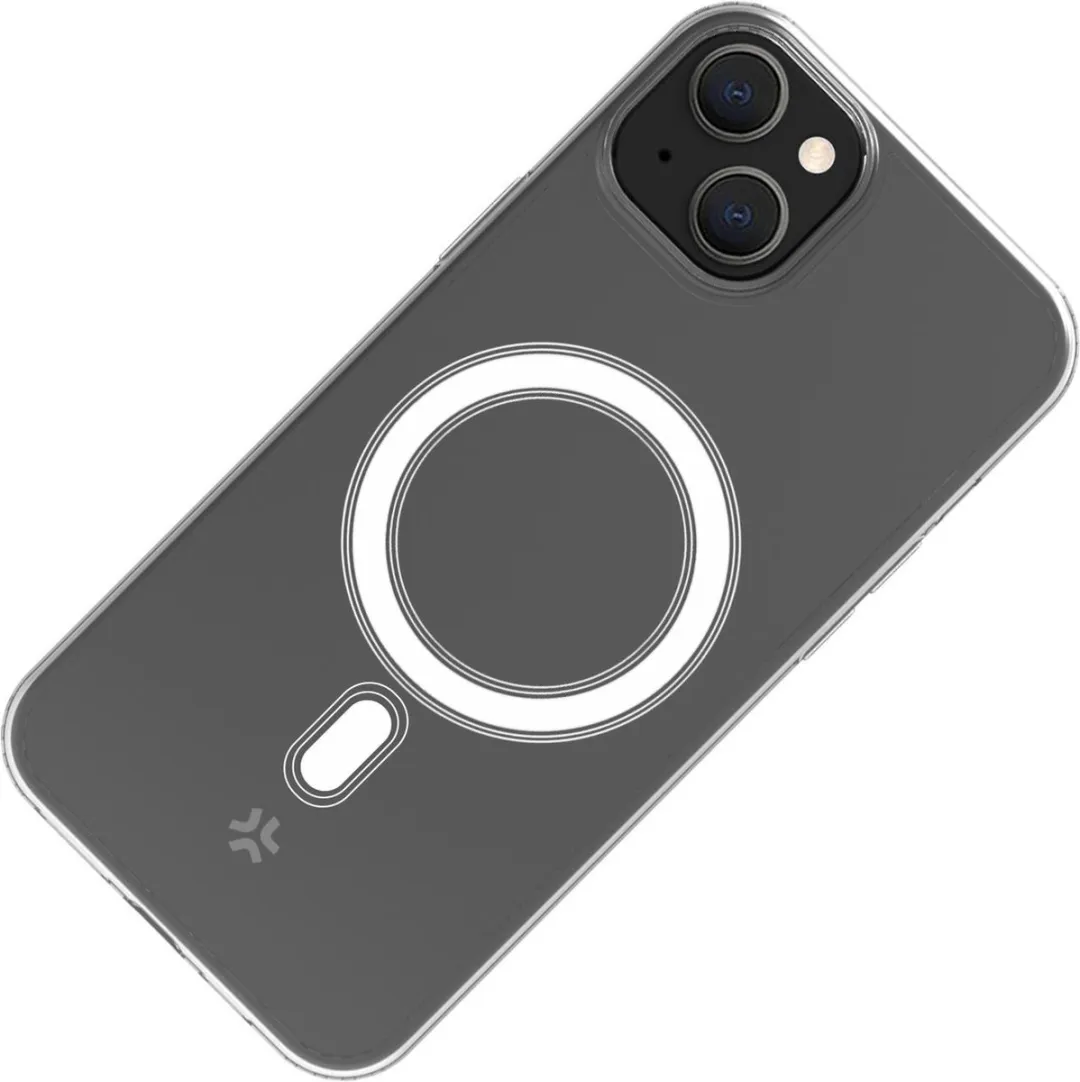 Celly Gelskin Siliconen Hoesje iPhone 14 Plus - Transparant - Magsafe