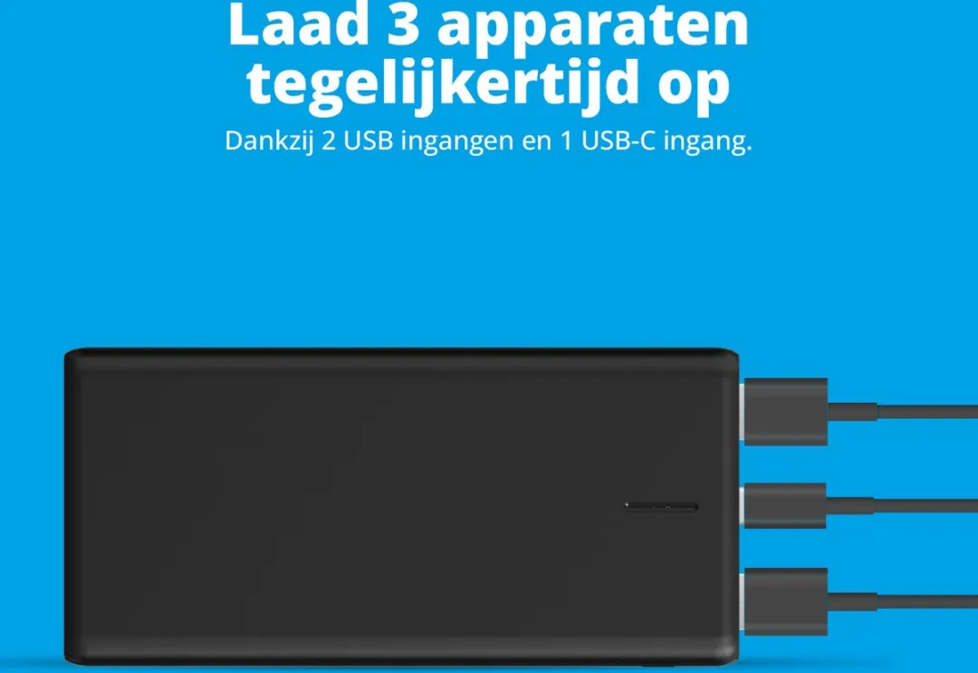 FlinQ Powerbank FQC8333 20.000mAh - Zwart