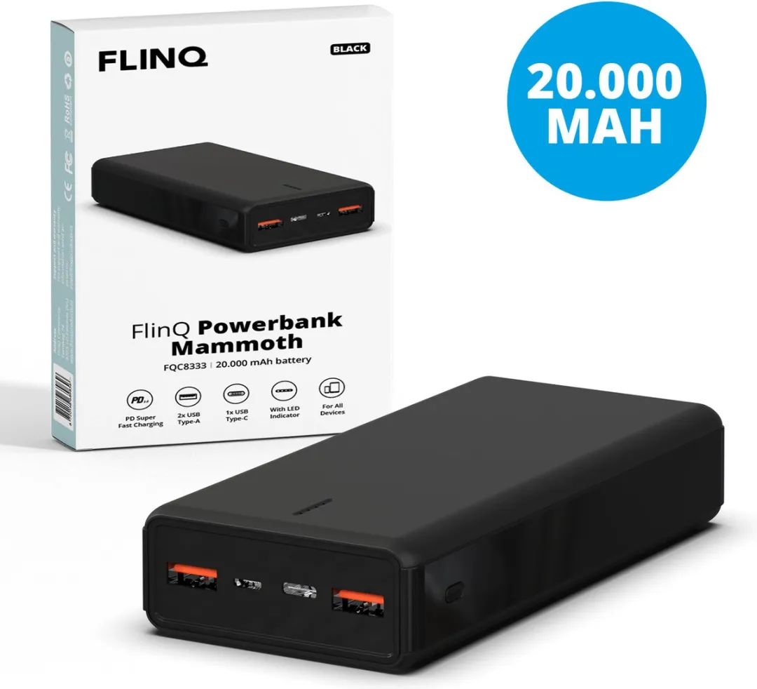 FlinQ Powerbank FQC8333 20.000mAh