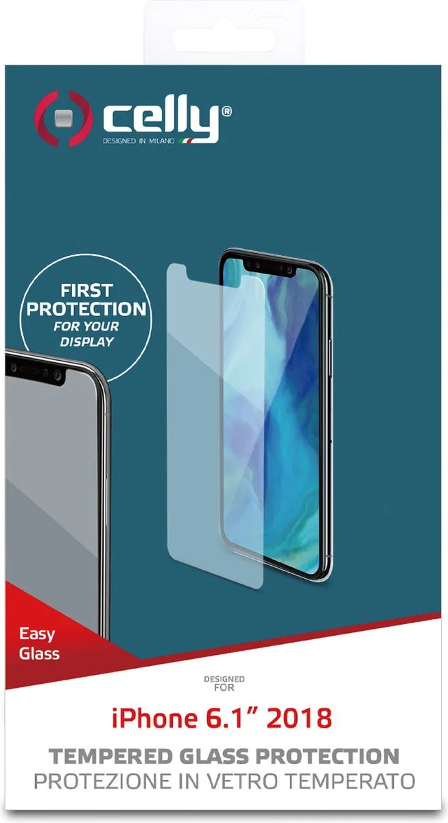 Celly Easy Glass EASY998 iPhone XR/11 Schermbeschermer - Transparant