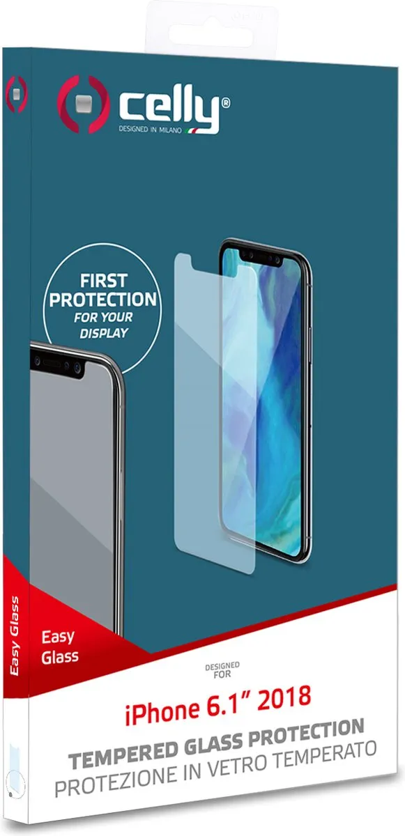 Celly Easy Glass EASY998 iPhone XR/11 Schermbeschermer - Transparant