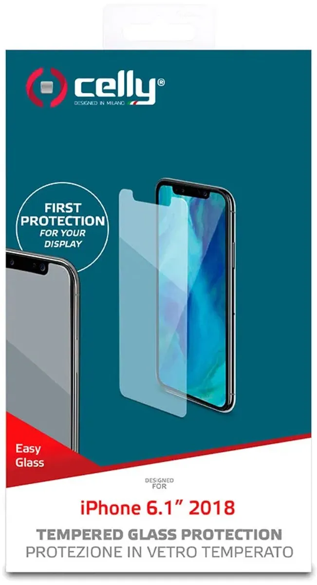 Celly Easy Glass EASY998 iPhone XR/11 Schermbeschermer - Transparant
