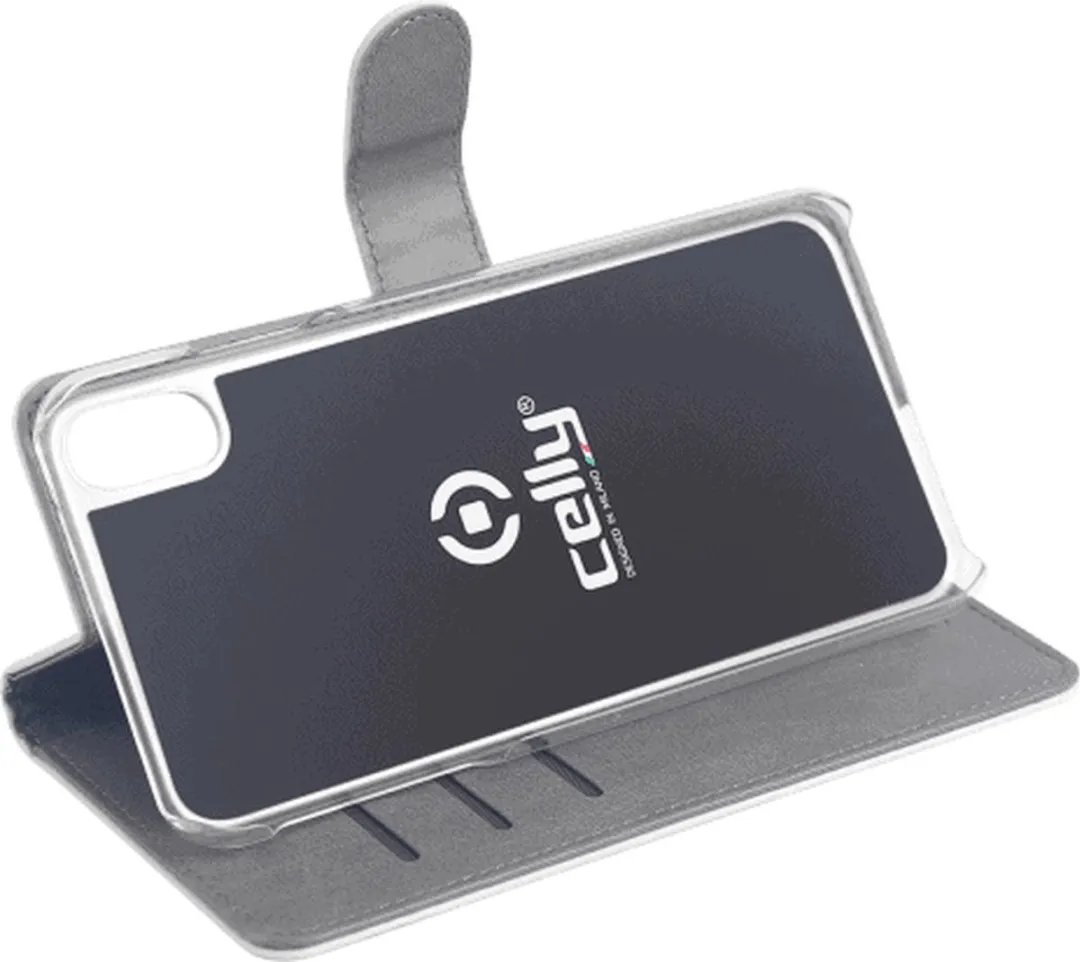 Celly Boekmodel Hoesje iPhone XR - 3 Pasjes - Wit