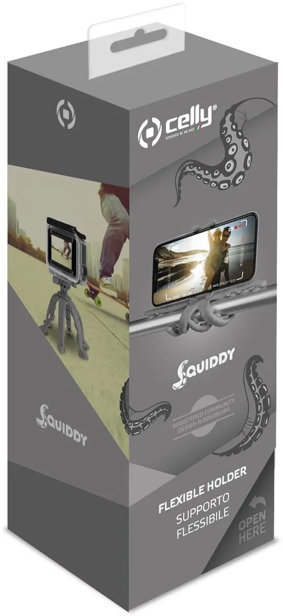 Celly Squiddy Flexible Holder 8021735741459 - Groen