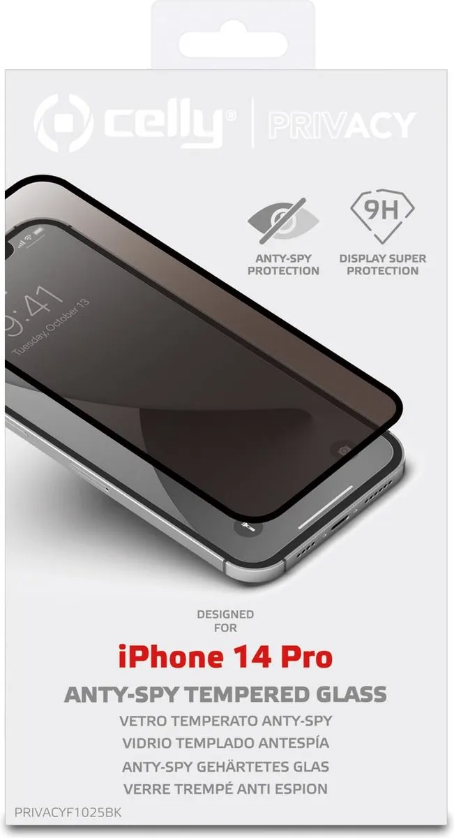 Celly iPhone 14 Pro FullGlass Screen Protector - 1 Stuk - afbeelding 4 van 6
