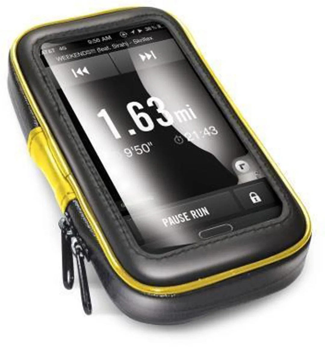 Celly Flexbike Telefoonhouder XXL - Stuurbevestiging - 151x50x26mm - Zwart/Geel