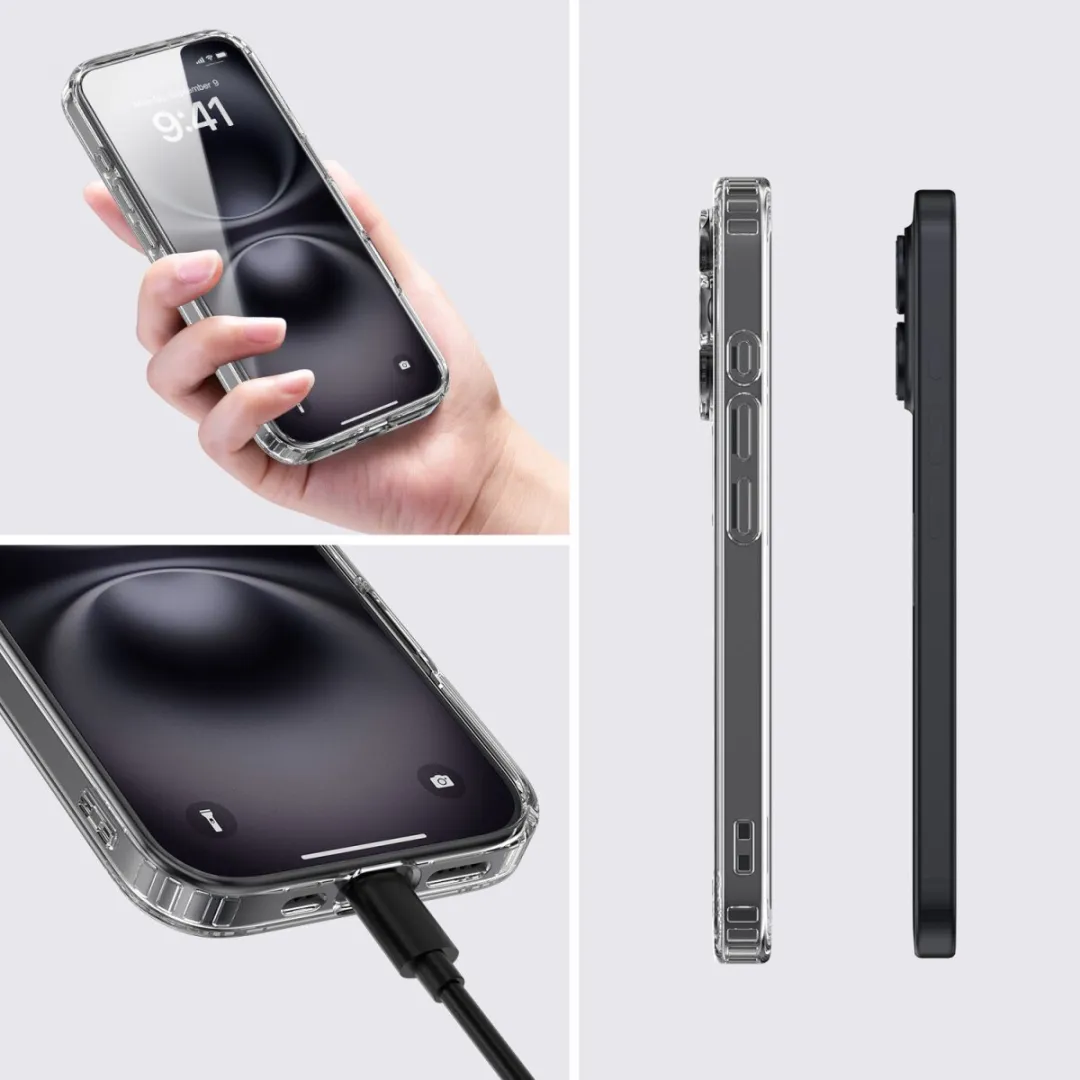 4Smarts MagSafe Hoes iPhone 17 - 9H Gehard Glas - Transparant