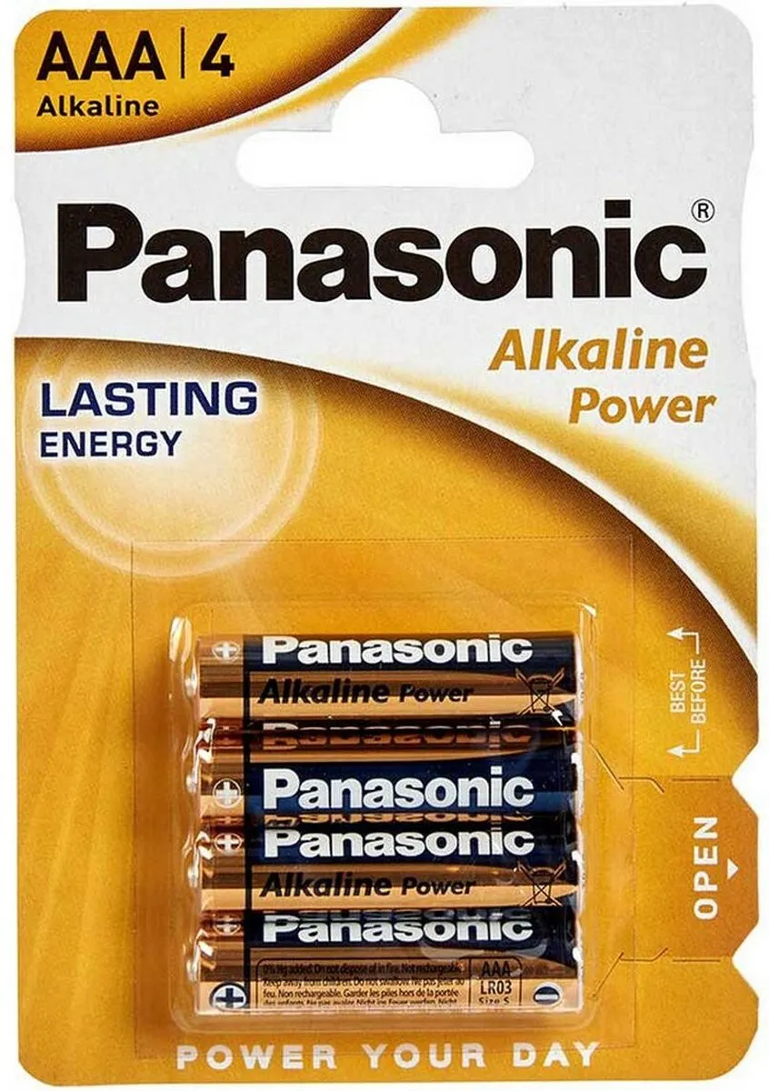 Panasonic AAA Alkaline Batterijen - 4 Stuks