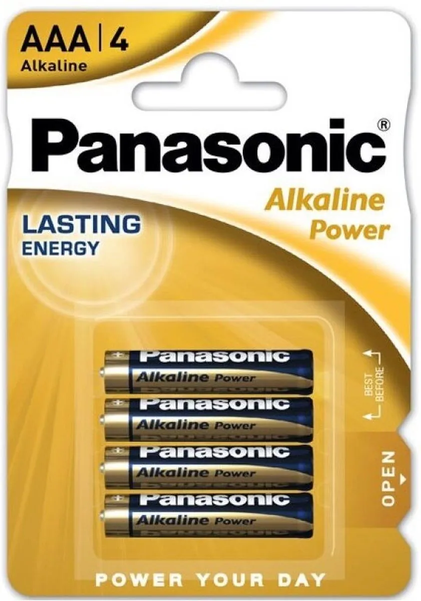 Panasonic AAA Alkaline Batterijen - 4 Stuks