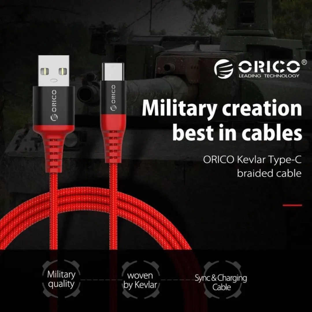 ORICO HTK-10-RD USB-C Kabel - 1M - Rood