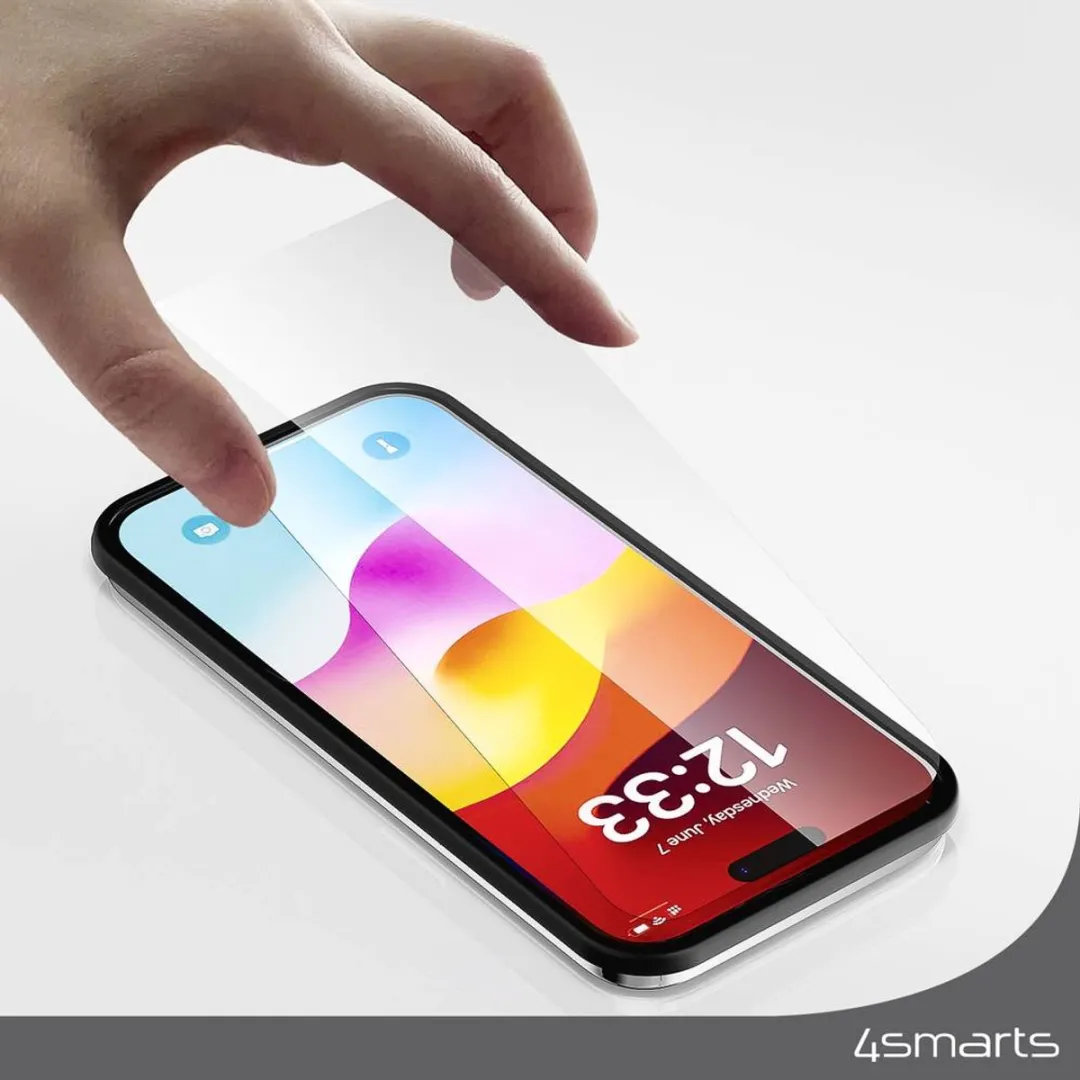 4Smarts iPhone 15 Beschermfolie 9H - Transparant