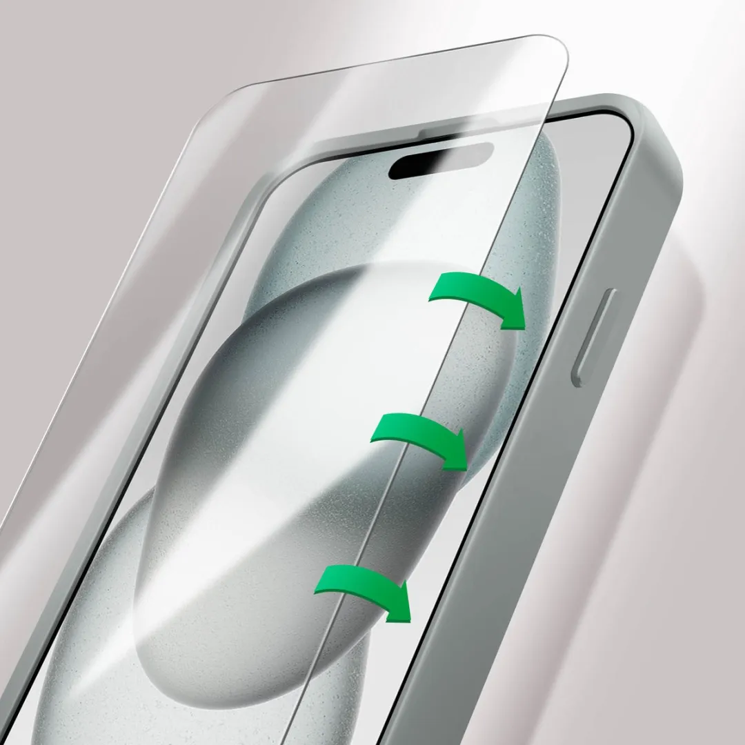 4Smarts iPhone 15 Beschermfolie 9H - Transparant