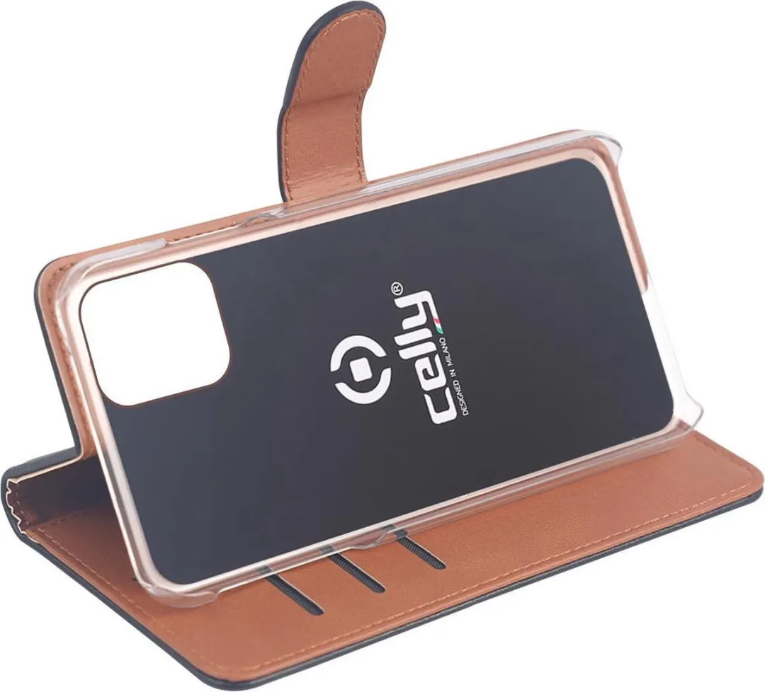 Celly Wally Bookcase Hoesje iPhone 12 Pro Max - Zwart