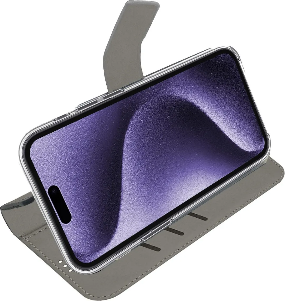 Celly Wally Bookcase Hoesje iPhone 16 Pro Max - 3 Pasjes - Zwart