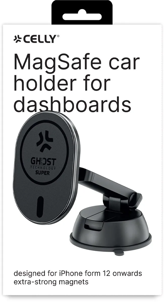 Celly Ghost Magsafe Dash Magnetische Telefoonhouder - Zwart