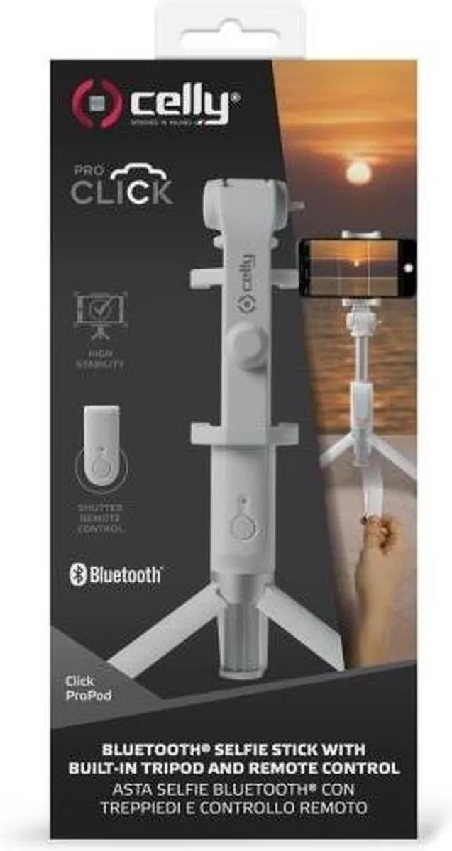 Celly Bluetooth Selfiestick Propod 6.2" - Wit