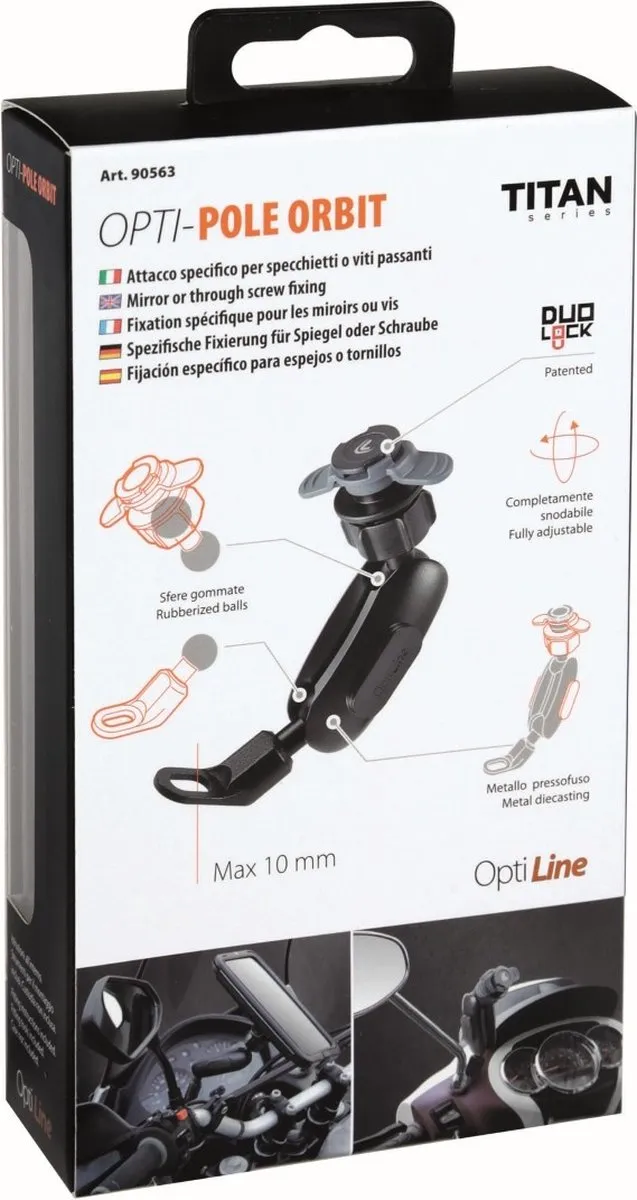 Lampa Titan Opti-Pole Orbit Smartphonehouder - Zwart