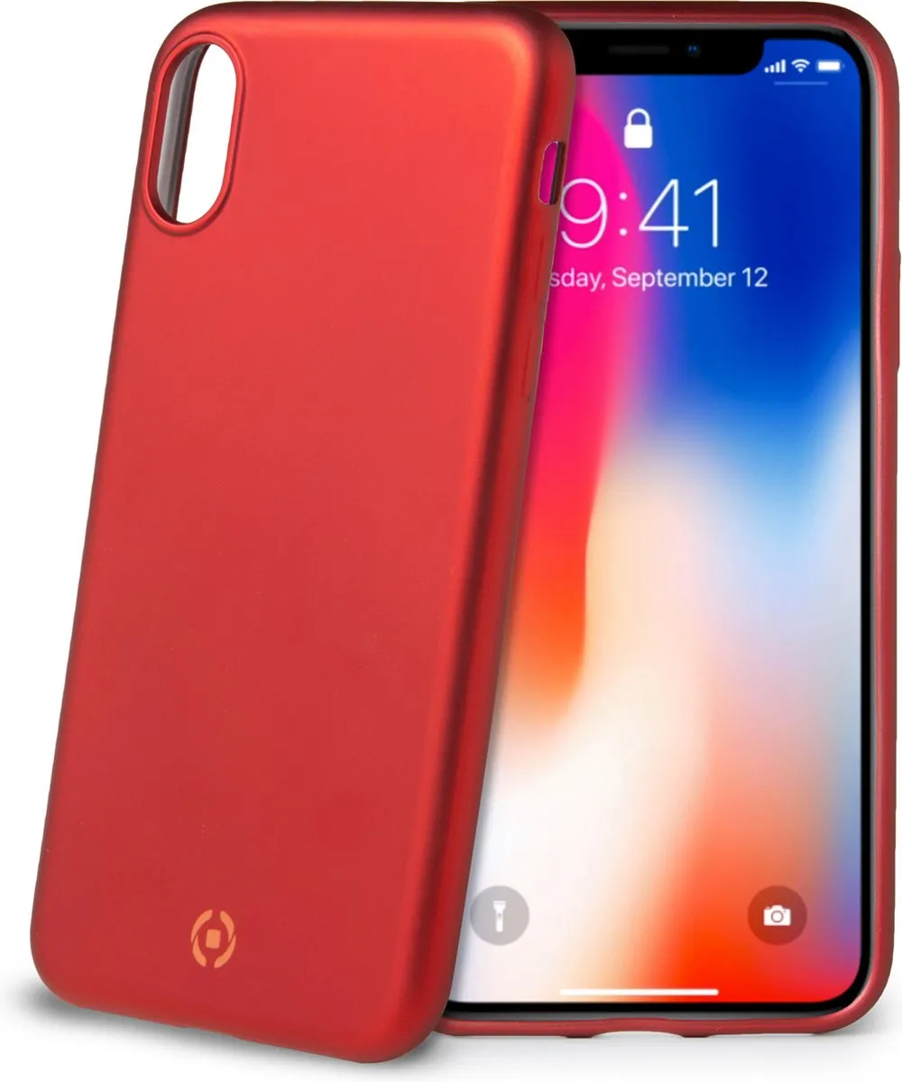 Celly Telefoonhoes Softmatt iPhone X/Xs