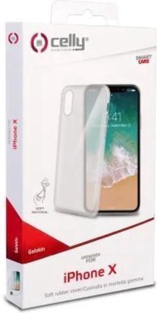 Celly Gelskin Beschermhoes iPhone X/XS - Transparant - MPN 8021735730361 - afbeelding 6 van 6