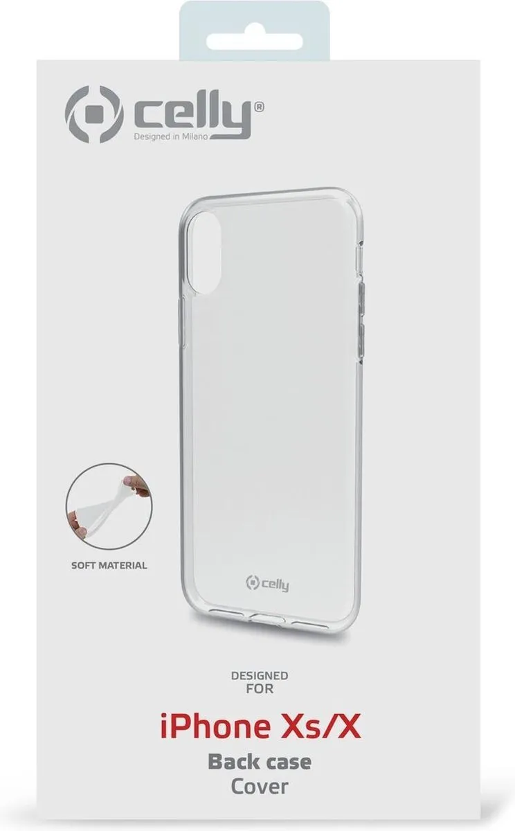 Celly Gelskin Beschermhoes iPhone X/XS - Transparant - MPN 8021735730361