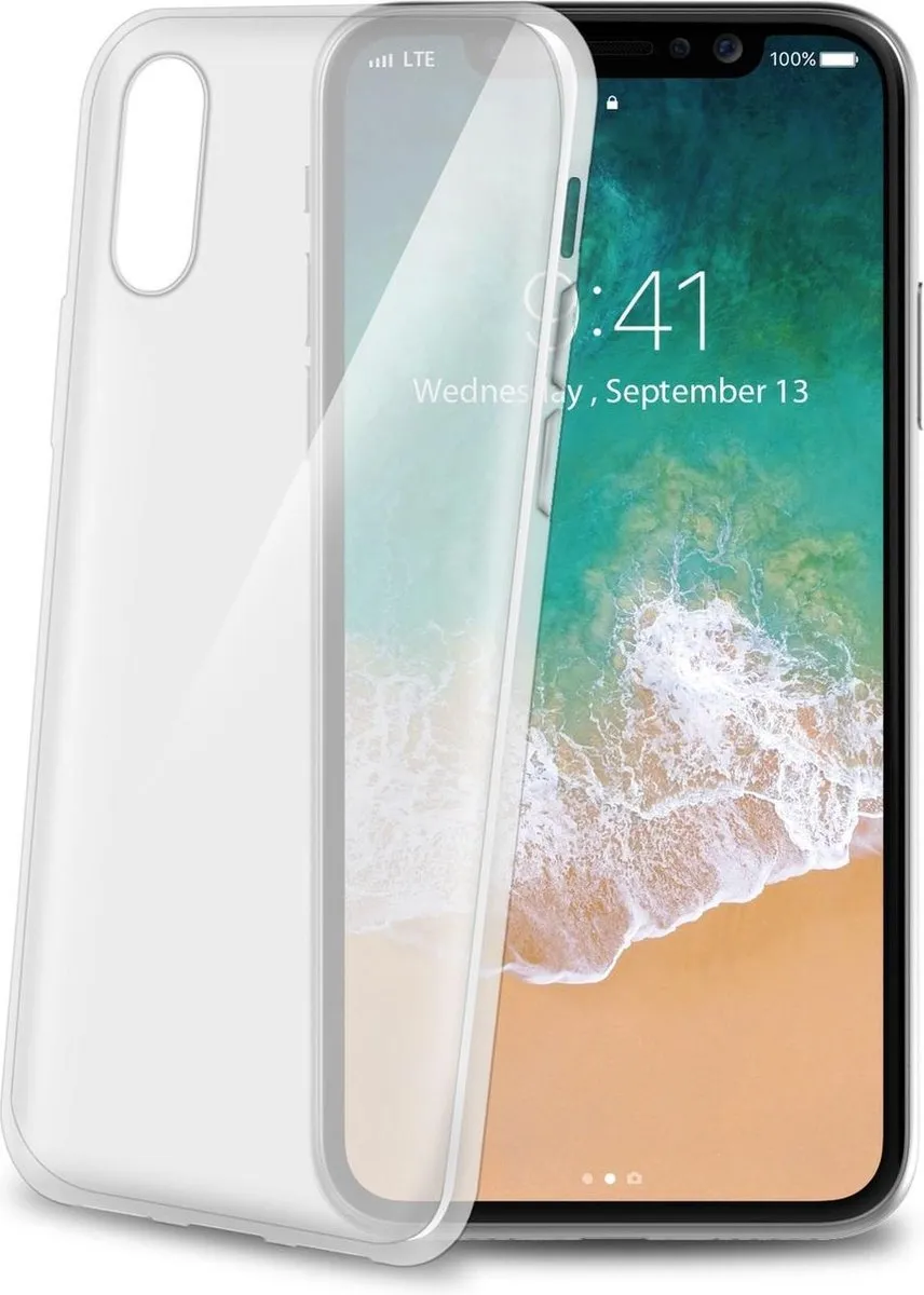 Celly Gelskin Beschermhoes iPhone X/XS - Transparant - MPN 8021735730361