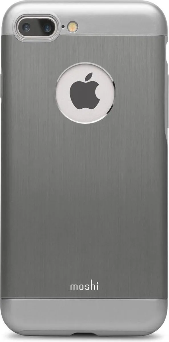 Moshi iGlaze Armour iPhone 7 Plus/8 Plus Hoesje - Aluminium Grijs